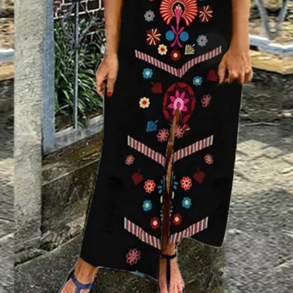 CLEARANCE 🌞Boho-Chic Casual Party Maxi Dress - Picture 3 of 8